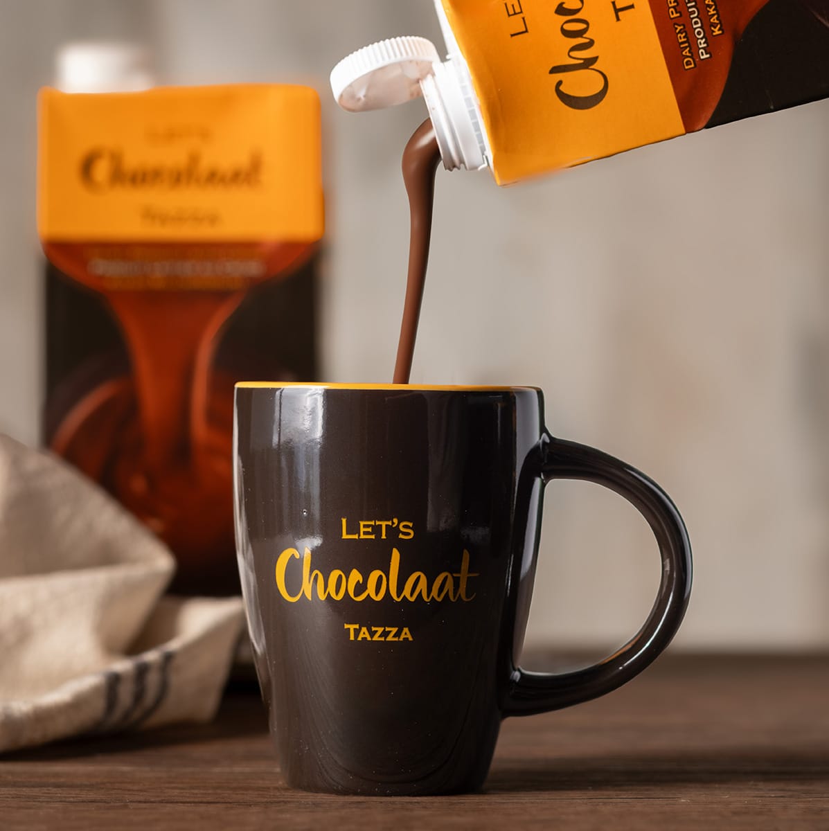 Let’s Chocolaat hot chocolate served in a mug