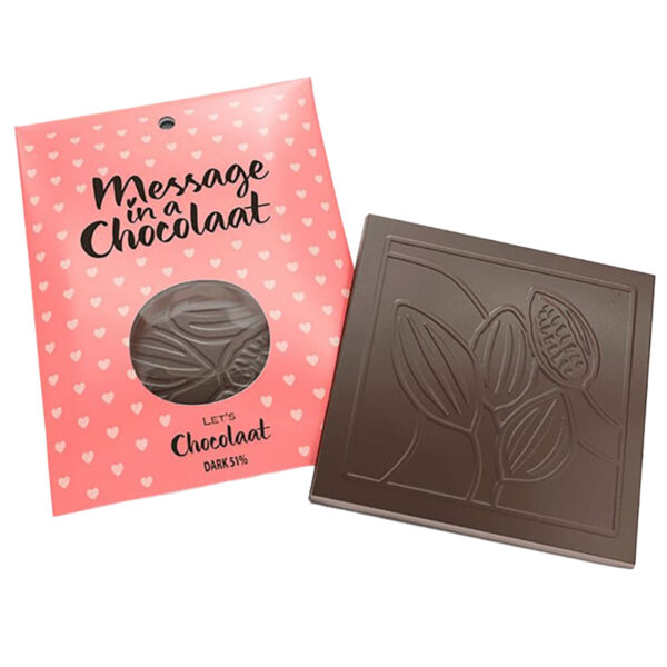 Let's Chocolaat Tableta Message in a Chocolaat Dark - 51% cocoa