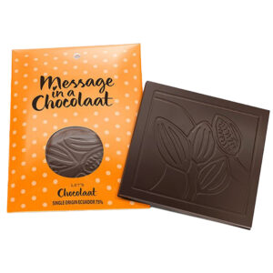 Let's Chocolaat Tableta Message in a Chocolaat Ecuador - 75% cocoa