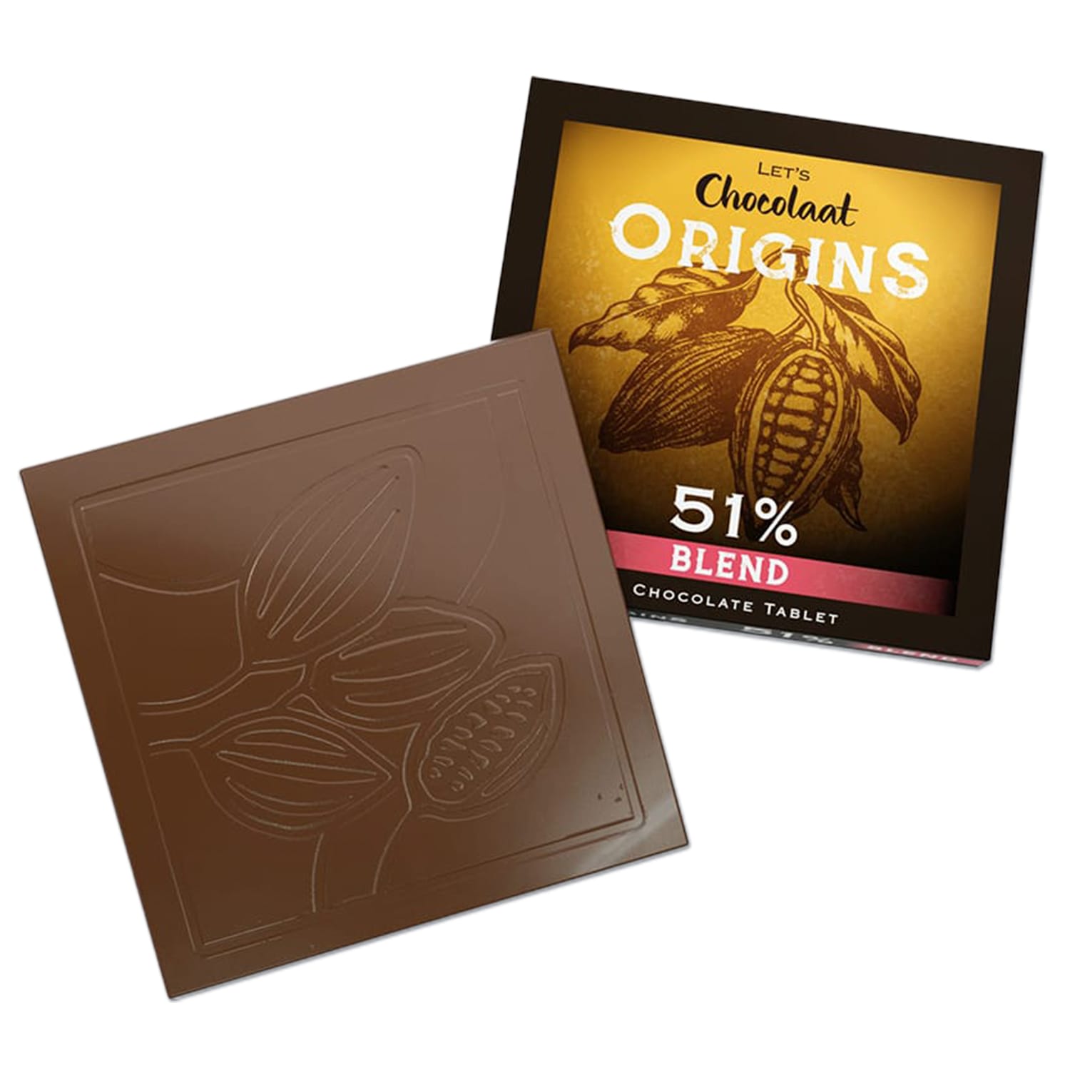 Let's Chocolaat Origins Dark Tablet - 51% cocoa