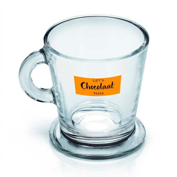 Lets Chocolaat 8cl glass mugs