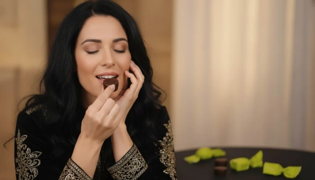 Person with Let's Chocolaat Chocolates