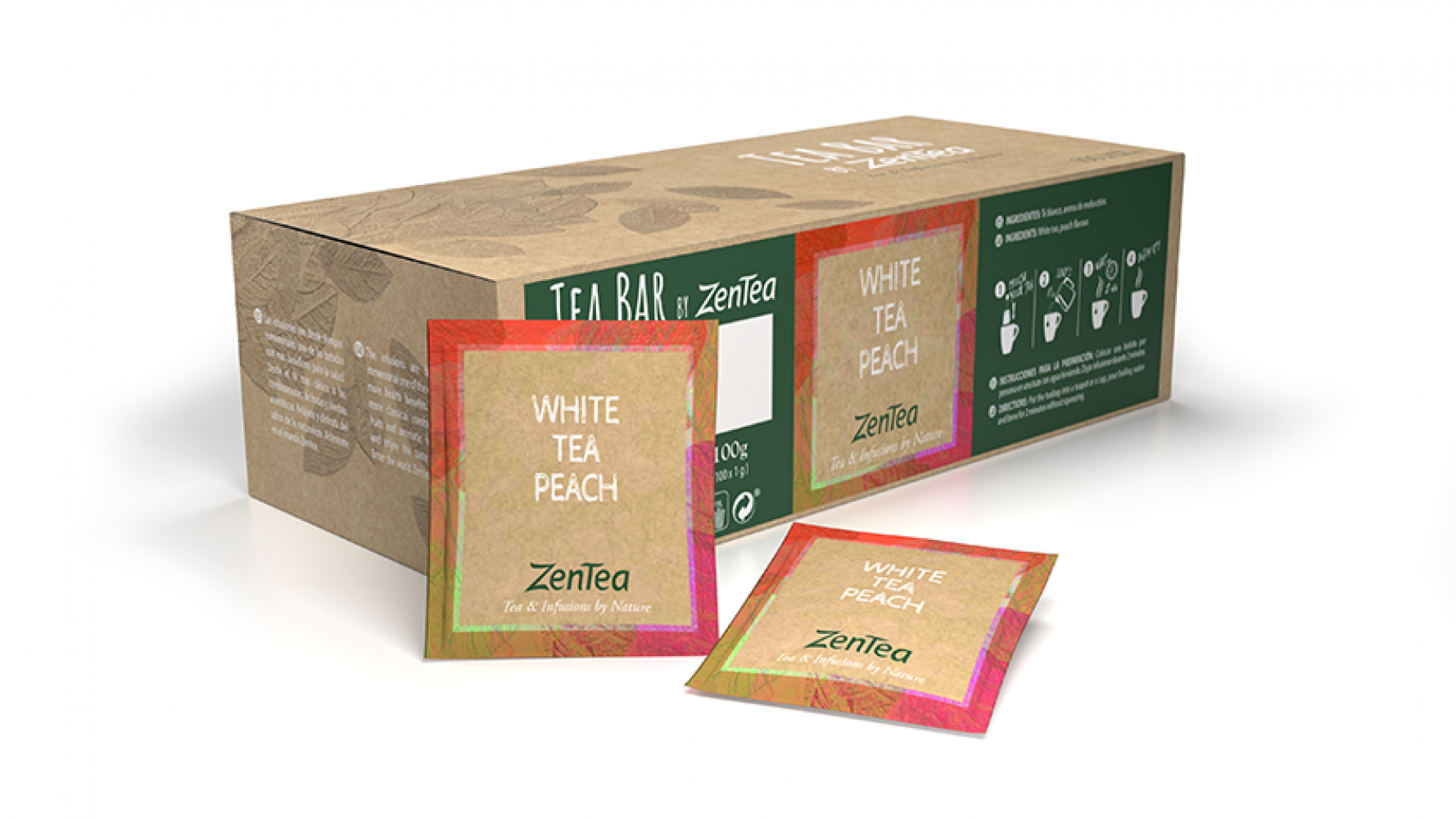 White Tea with Peach - 100 tea bags