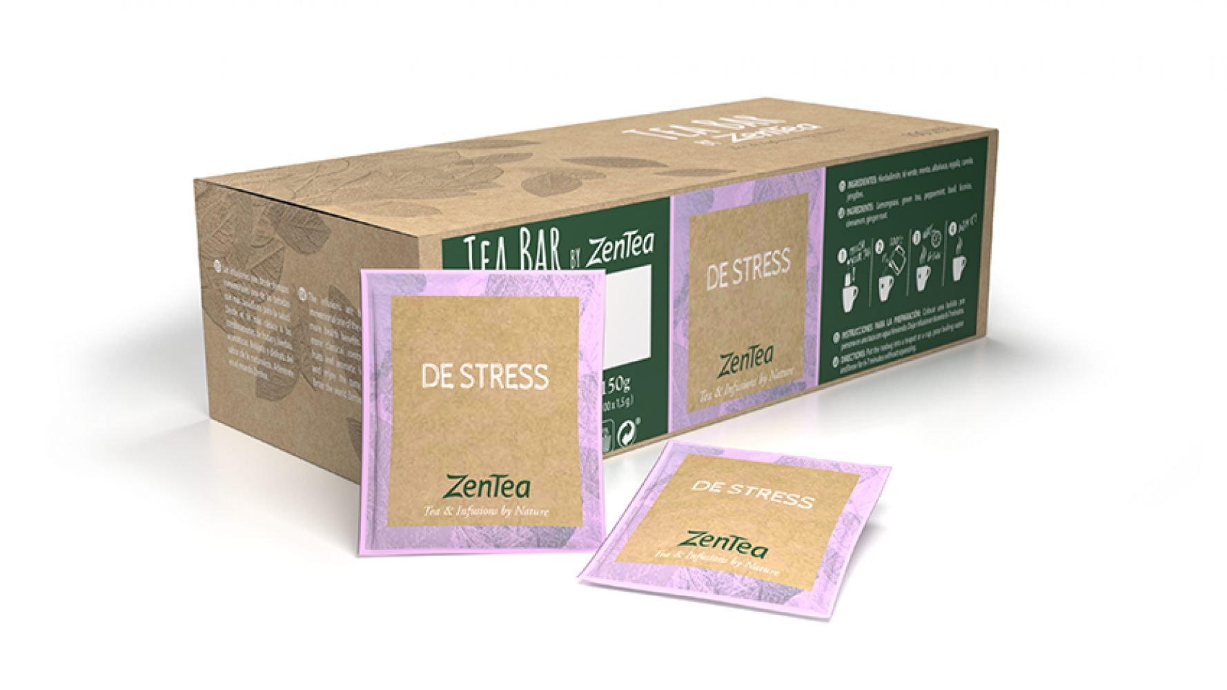 Zentea Wellness Destress Tea - 100 sachets