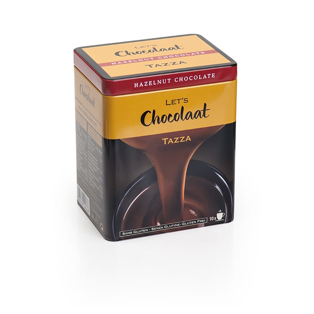 Hazelnut drinking chocolate - premium tin with 10 sachets