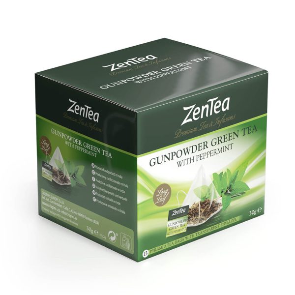 Gunpowder Green Tea with Peppermint - 15 tea bags